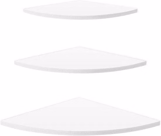Set di pannelli angolari in legno massello - Set da 3 pezzi per montaggio a parete, ideale per soggiorno, camera da letto e bagno, realizzato in legno naturale