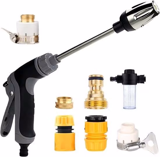 Idropulitrice ad alta pressione per tubi da giardino – Spruzzatore da giardino per l'irrigazione, il lavaggio dell'auto e la doccia degli animali domestici