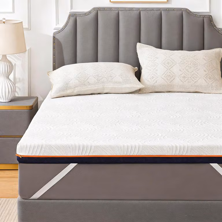 Topper di alta qualità, dimensioni 140 x 200 cm, realizzato in memory foam e schiuma a cellule aperte