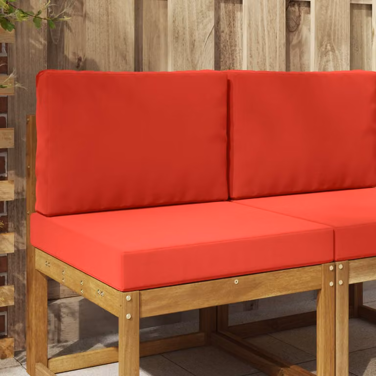 vidaXL Cuscino per divano da esterno quadrato in poliestere rosso 60 x 60 cm