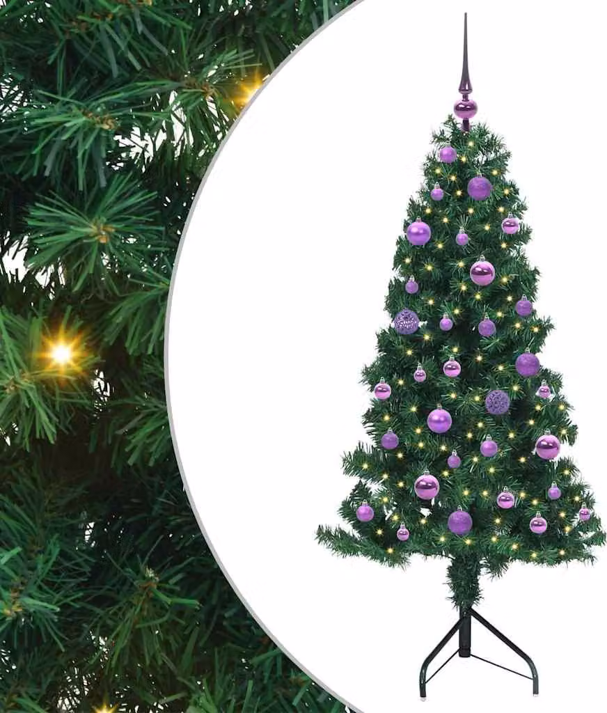 vidaXL Albero di Natale artificiale quadrato verde 150 cm in PVC e metallo