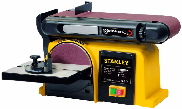 STANLEY SXBS914E Levigatrice da tavolo Disco/nastro 370 Watt 150 mm