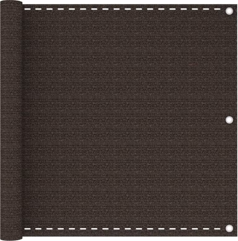 Schermo per balcone Living Store, colore marrone, 90x400 cm, realizzato in HDPE
