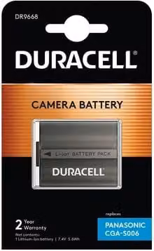 Duracell Li-Ion batt. 750 mah per Panasonic CGA-S006