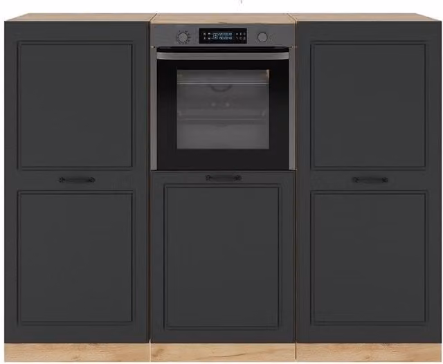 Cucina componibile Vicco R-Line Antracite e Rovere dorato, larghezza: 180 cm