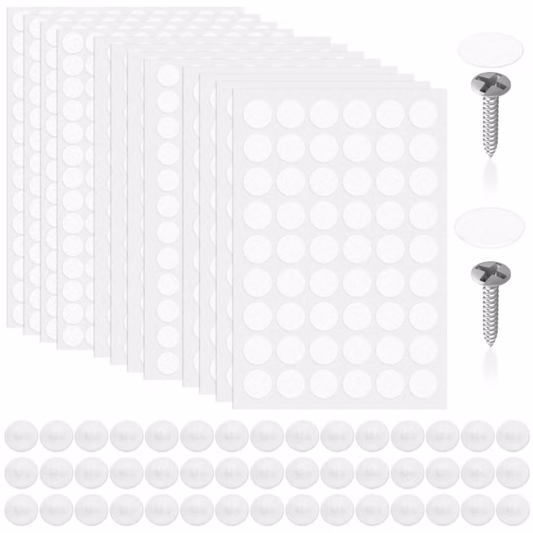 12 coperture a vite bianche, 1160 pezzi, e 100 coperture a vite bianche