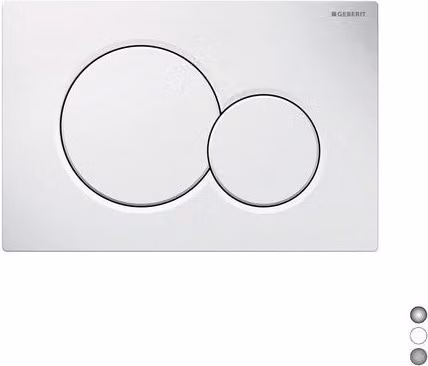 Placca di comando Geberit Sigma01 con scarico doppio, finitura cromo-opaco argento