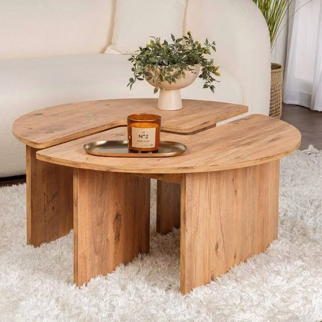 Tavolino da salotto DMORA Tairn in pino marrone con ripiano quadrato e portariviste, L/P/H: 90 x 90 x 41 cm