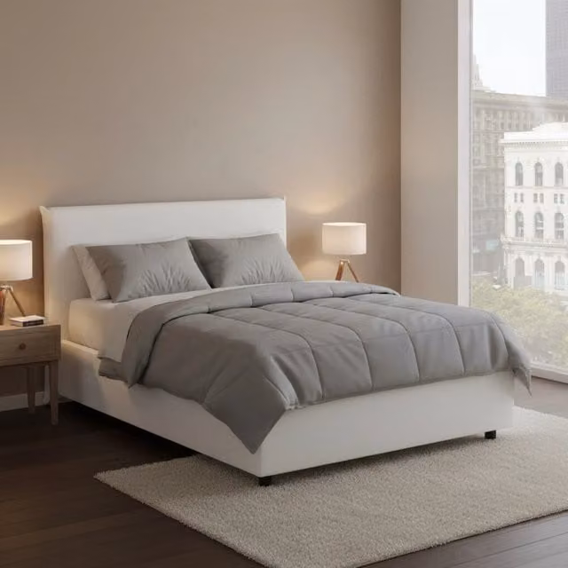 Letto contenitore con base a sollevamento Talamo Italia, colore bianco, con materasso incluso, L/P/H: 120 x 200 x 35 cm – 1