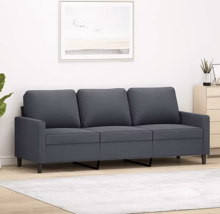 Maison Exclusive - Divano a 3 posti grigio scuro 180 cm velluto