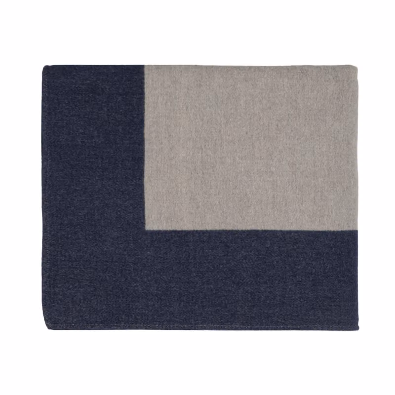 ENGADINA Plaid - Taglia: 140x200,Colore: ENGADINA - NATURALE/BLU