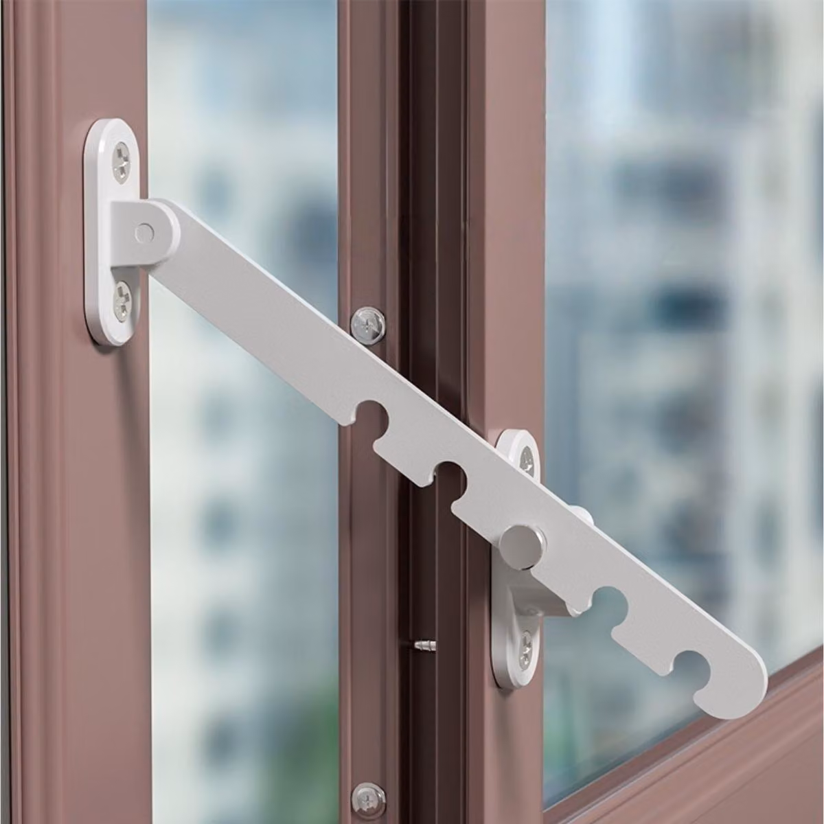 INF Limitatore finestra 5 posizioni acciaio 16cm ventilazione casa 2 pezzi Bianco