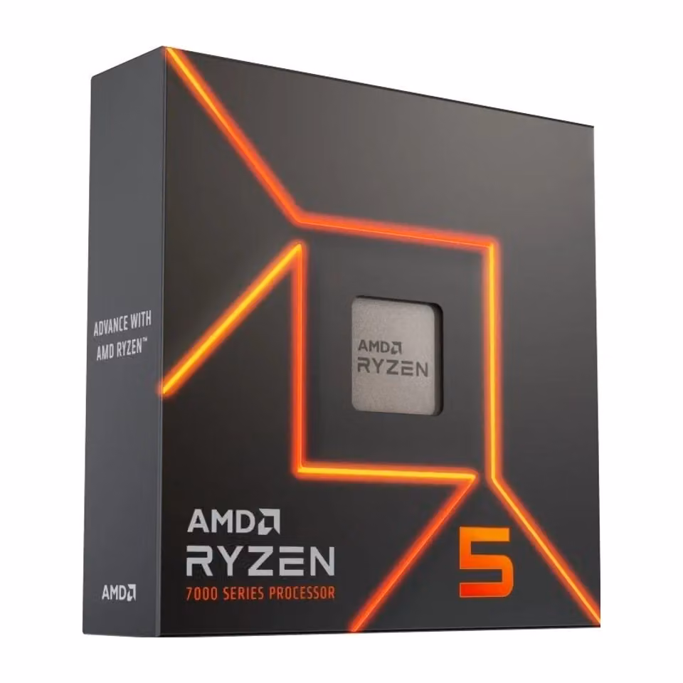 Processore AMD Ryzen 5 7600X con socket AM5, frequenza di 4.7 GHz e 32 MB di cache L3, colore nero – 2