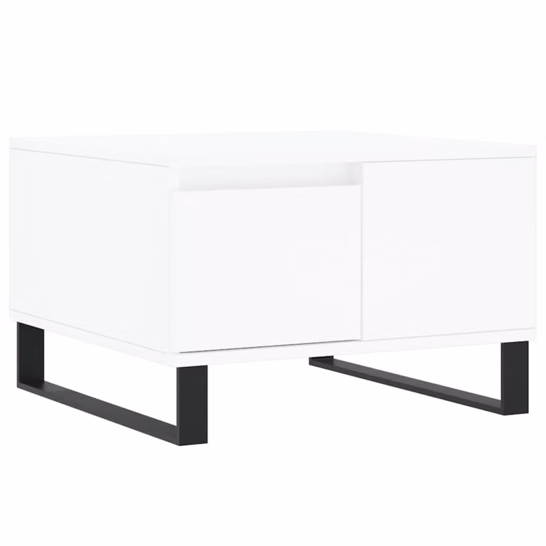 Tavolino da Salotto Bianco 55x55x36,5 cm in Legno Multistrato