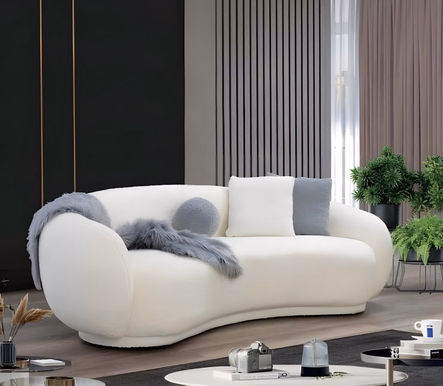 Wohnlandschaft Sofa Dreisitzer Couch Modern Komfortabel Elegant