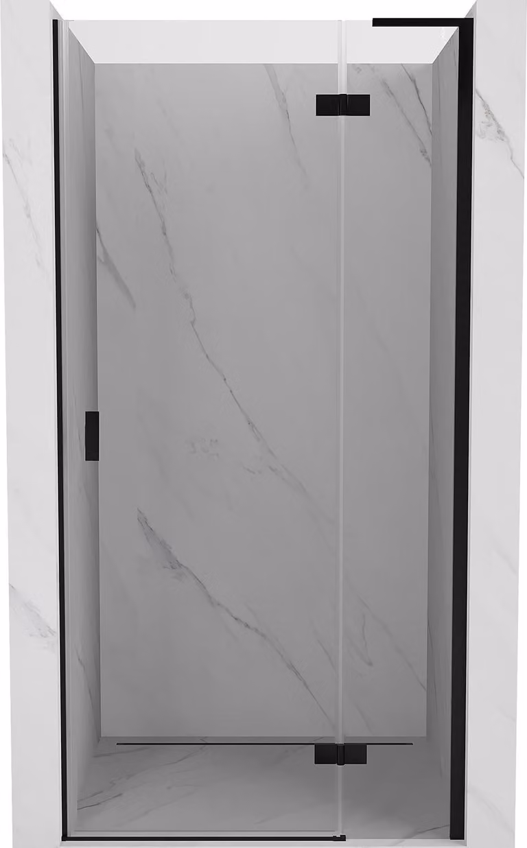 Mexen Mist-H L porta doccia a battente destra 95 cm, trasparente, nero - 8A5L-095-000-70-00-P