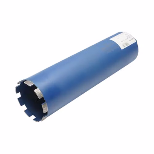 Corona diamantata 114x450mm con filettatura interna 1-1/4 UNC, foratura