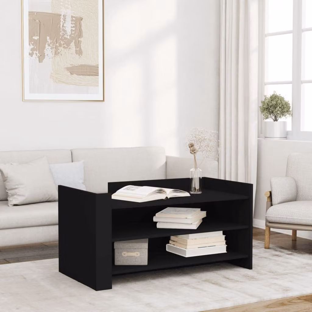 Maison Exclusive - Tavolino nero 100x50x50 cm Materiale ligneo