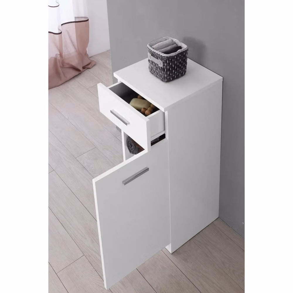 Base colonna da bagno Feridras Stella bianca con 1 anta e 1 cassetto L: 35 cm – 2