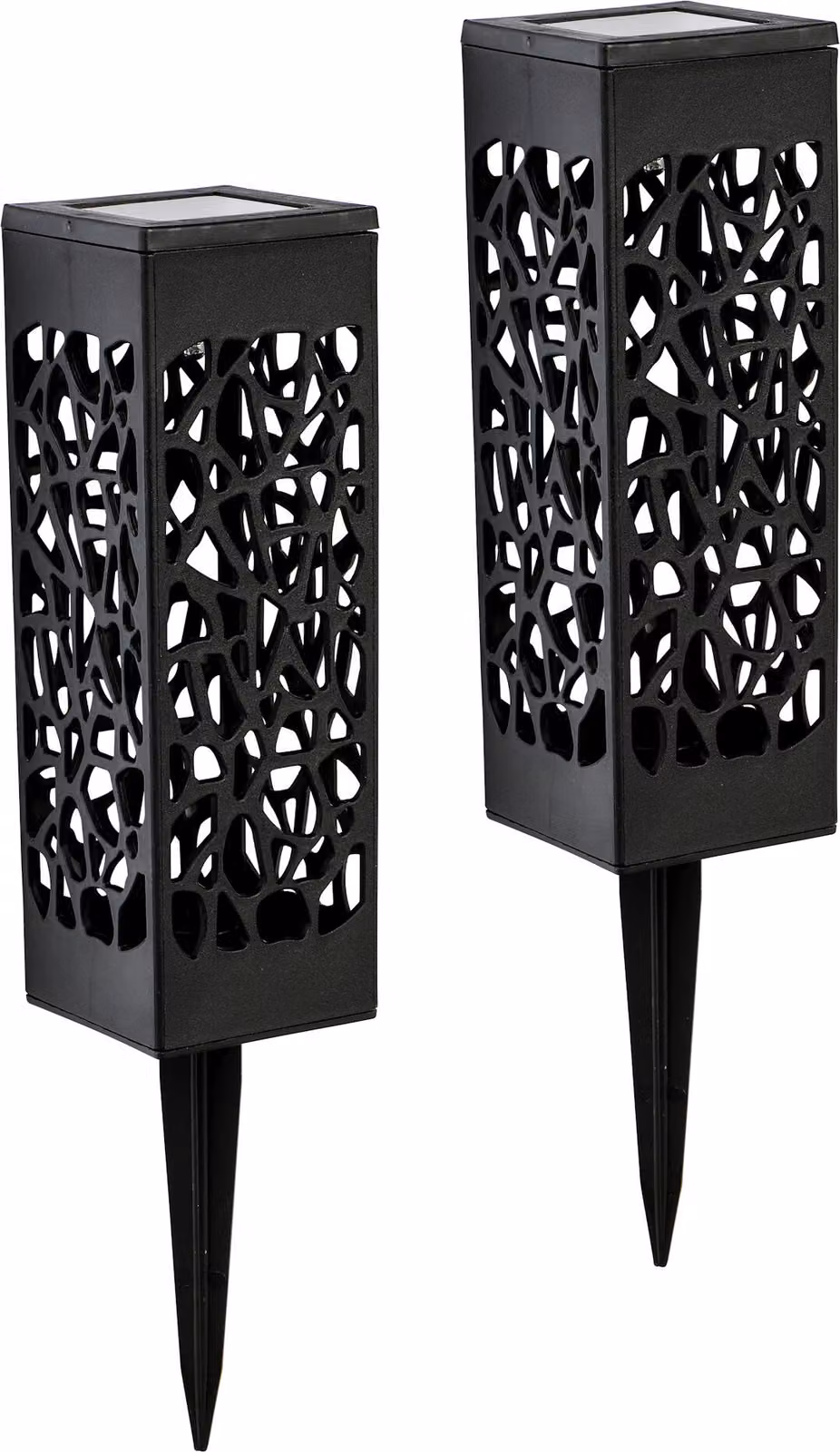 Set di 2 lampade solari a LED, ciascuna di circa 28 cm