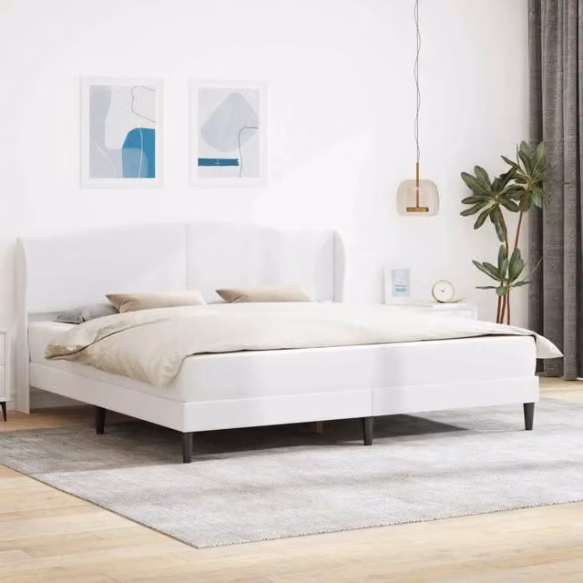 Struttura letto con materasso Bianco 180 x 200 cm Similpelle 3415273