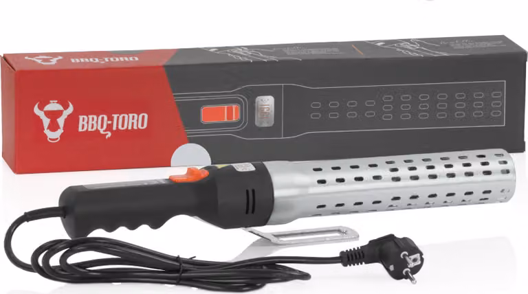 BBQ-Toro Accenditore elettrico per barbecue IGGI argento/nero, 2000 W, 650 °C, accenditore elettrico per carbone