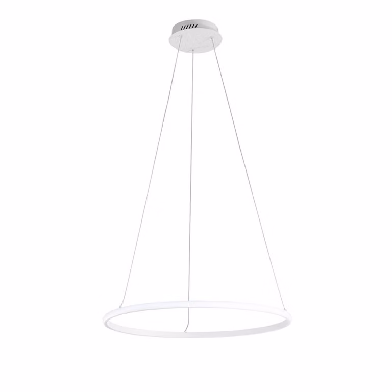 Luce Ambiente Design Lampada LED a sospensione Axis, Ø 60 cm, bianca, metallo, CCT Axis, Bianco / Opale, Soggiorno / Sala da pranzo, Metallo, Moderno