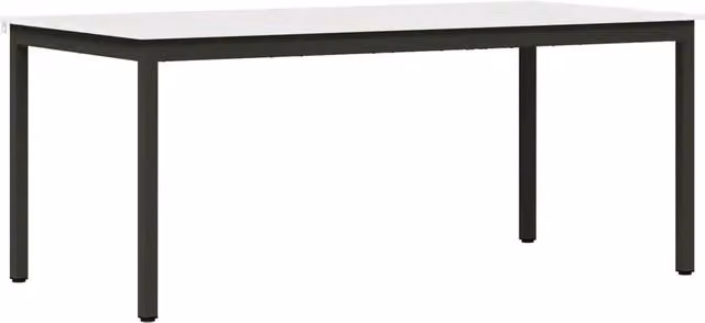 Tavolo da pranzo rettangolare moderno vidaXL in pino massello bianco L: 180 cm, P: 90 cm, H: 75 cm