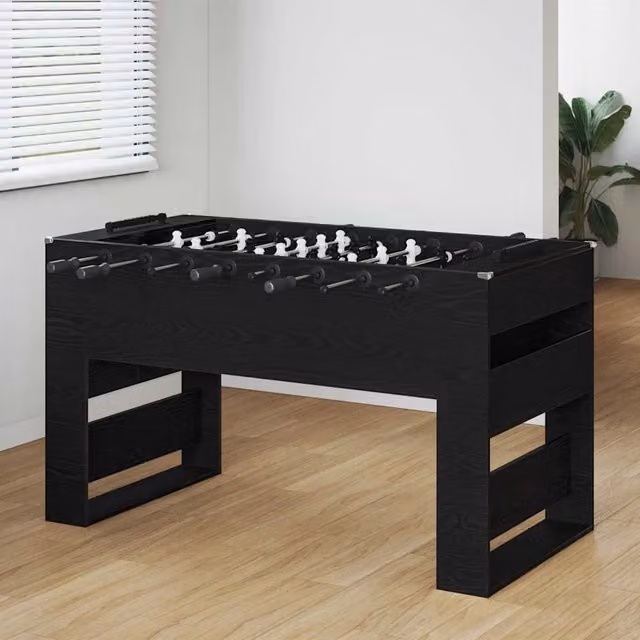 Tavolo da Foosball Rovere Nero 146,5 x 74 x 85 cm 3378200