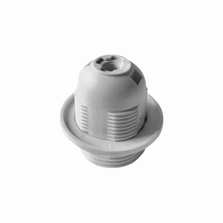 Zoccolo, termoplastico, per lampadina E27 con filettatura grande, bianco