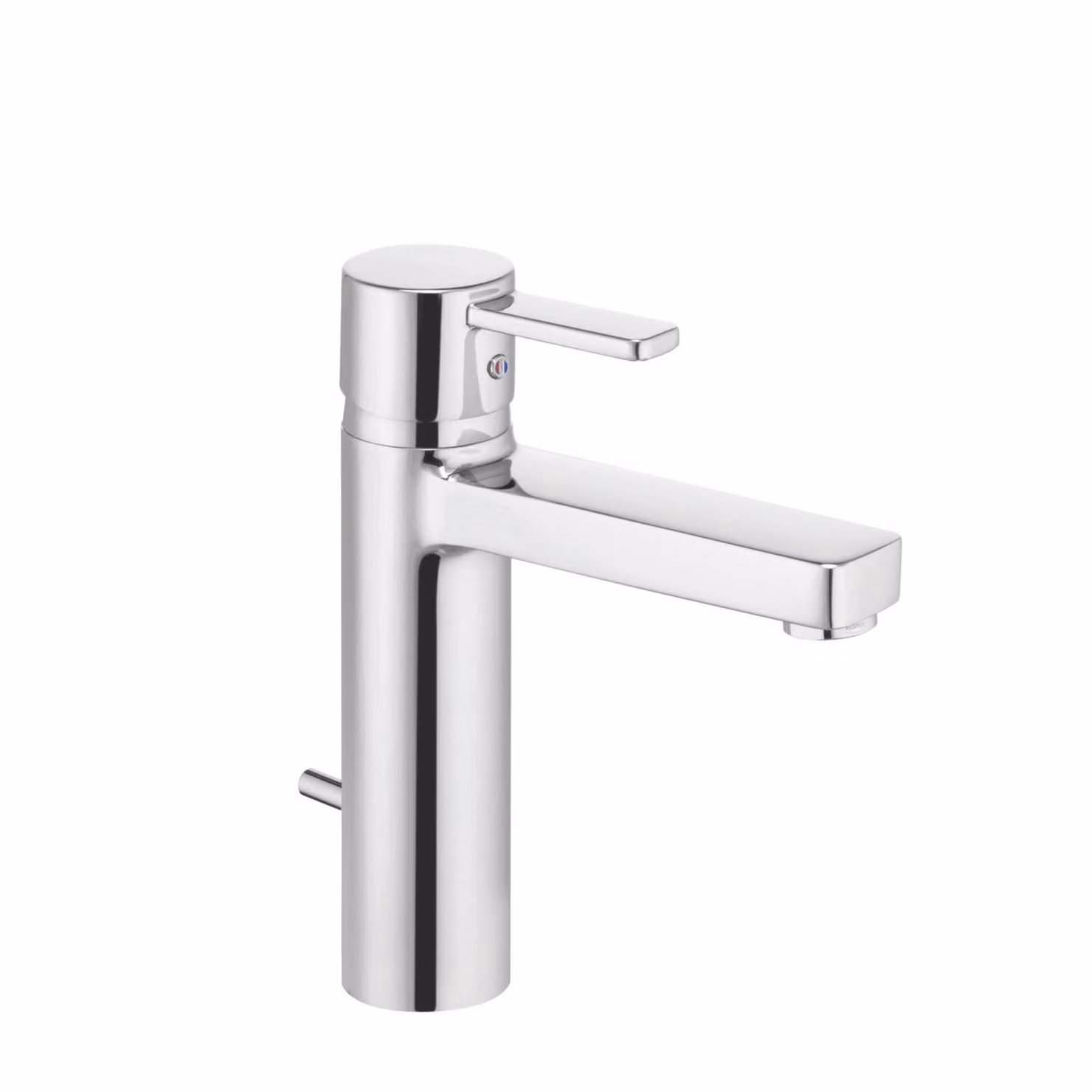 KLUDI ZENTA Mitigeur monocommandé pour lavabo, hauteur de bec 120mm, avec vidage métal, chrome, 382640575, 382640575