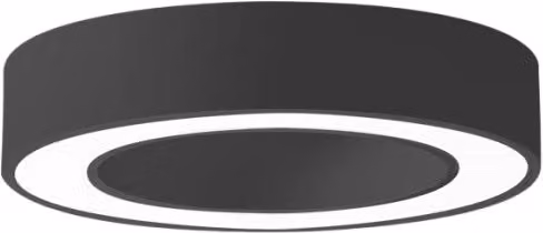 Lampada a soffitto FLOR Gealuce in alluminio nero con LED integrato da 30W, luce calda 3000K e funzione dimmerabile