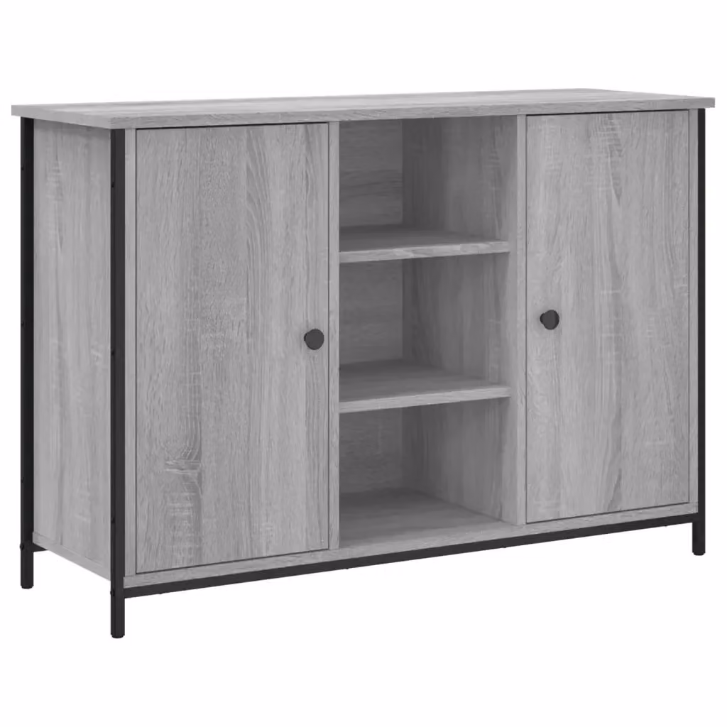 Credenza Buffet da cucina Design Mania in legno e metallo Grigio L: 100 cm, P: 35 cm, H: 70 cm – 2