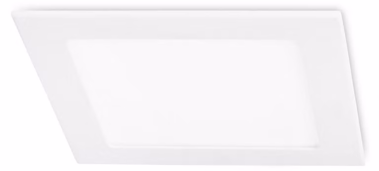Faretti a incasso IP23, forma quadrata, dimensioni 225 mm, tecnologia LED, 15,5W, temperatura di colore 3000K, colore bianco, flusso luminoso 1371 lumen