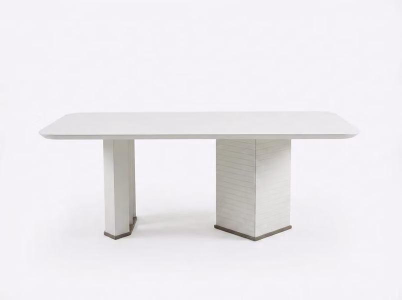Tavolo da pranzo bianco, design, tavolo da cucina, tavolo per la sala da pranzo, lusso