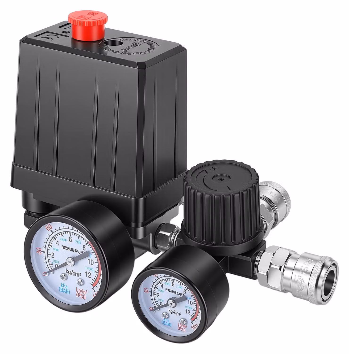 Interruttore di pressione a 220 V, compressore d'aria, 4 fori, valvola di regolazione