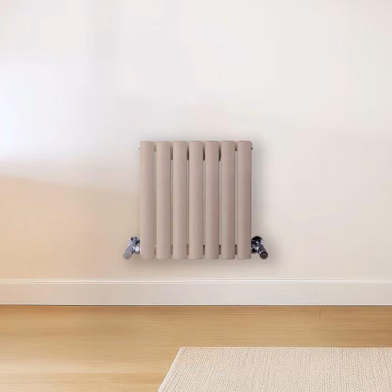Radiatore di Design Orizzontale Rosa (Rose Petal Rosa) - 400mm x 413mm - Pannello Doppio  - Revive