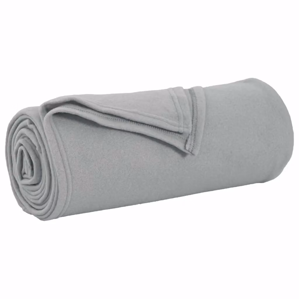 Set di 24 coperte in pile vidaXL grigie, morbide e lavabili, L 170 cm x P 130 cm – 2