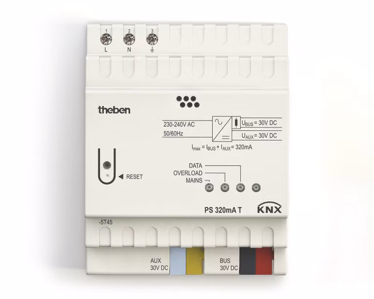 Theben PS 320 mA T KNX per alimentazione/monitoraggio tensione di sistema KNX