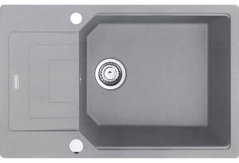 Franke URBAN UBG 611-78 XL lavello in STONE GREY con manopola eccentrica in acciaio inox / Dimensioni del foro 760 x 480 mm / Lavello in granito