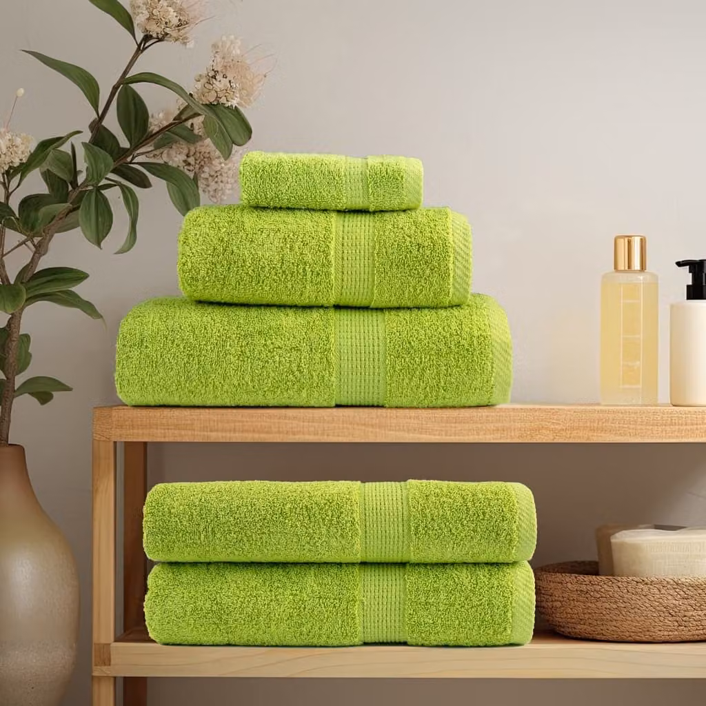 vidaXL Asciugamani Premium SOLUND 10 pz Verde Mela 30x30 cm 600 g/m²