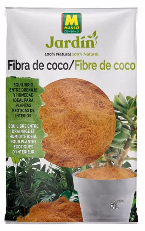 Fibra di cocco Massó 5 l - Substrato vegetale ecologico - Massó