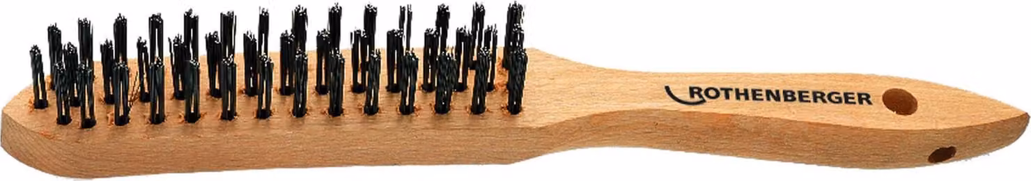 Spazzola in filo d'acciaio Rothenberger, 3 file, 1 pz.