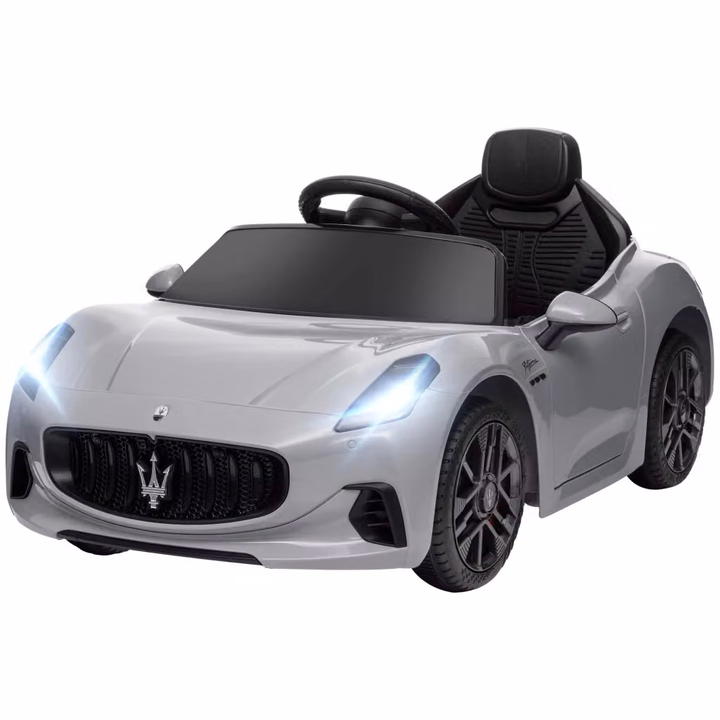 Macchina elettrica per bambini Zephmum Maserati Gran Turismo 12V con telecomando, colore Grigio – 2