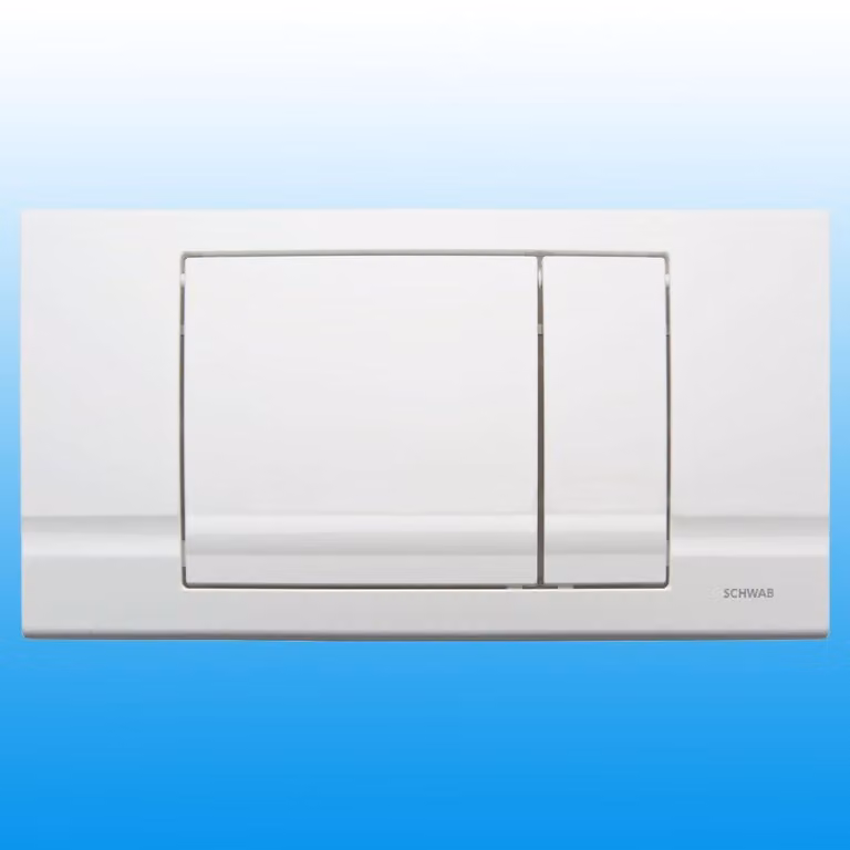 Pulsante per WC con due quantità di scarico, colore bianco