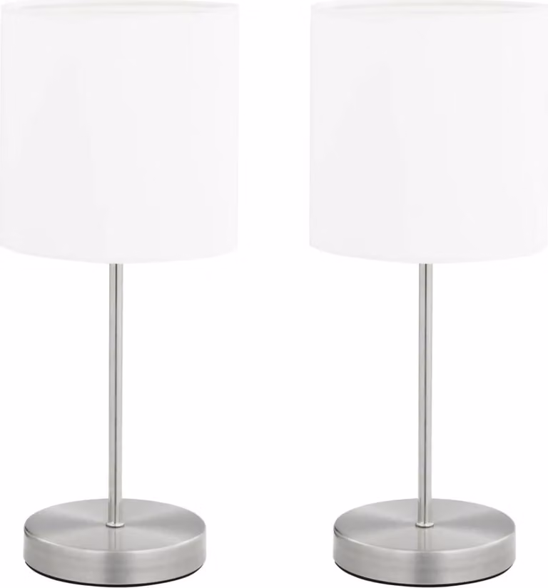 Lampade da Tavolo 2 pz Pulsanti Touch Bianche E14