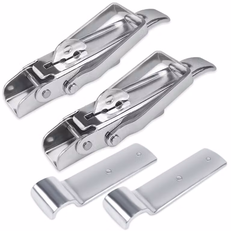 Solidchoice - Set di 2 serrature eccentriche con piastra di fissaggio