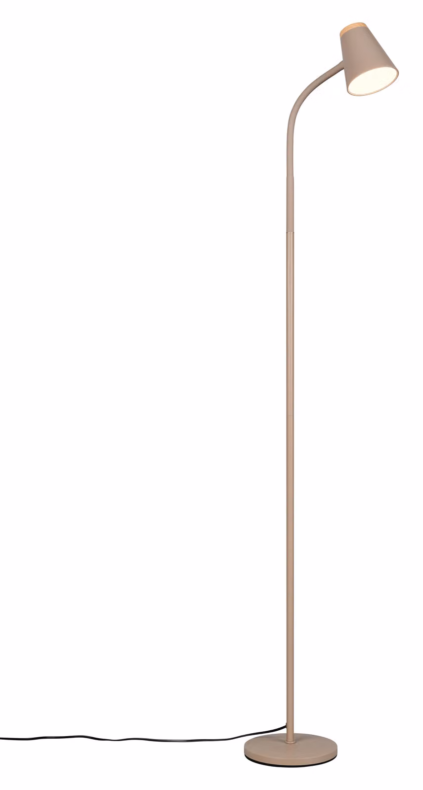 Lampada da terra a LED, metallo, marrone, flessibile, H 145 cm