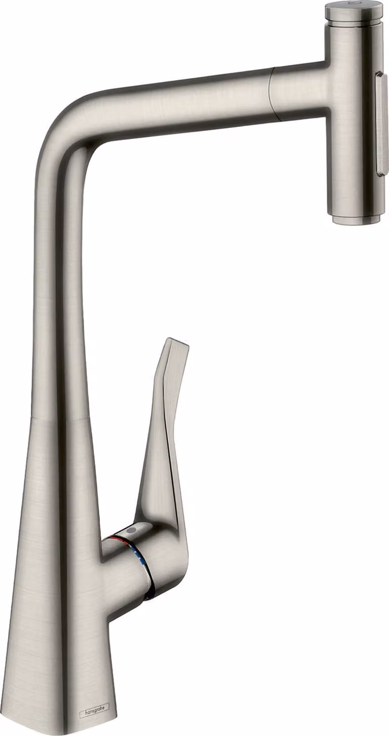 hansgrohe Metris Select M71 Mitigeur de cuisine 320, douchette extractible, 2 jets, 73820800, 73820800