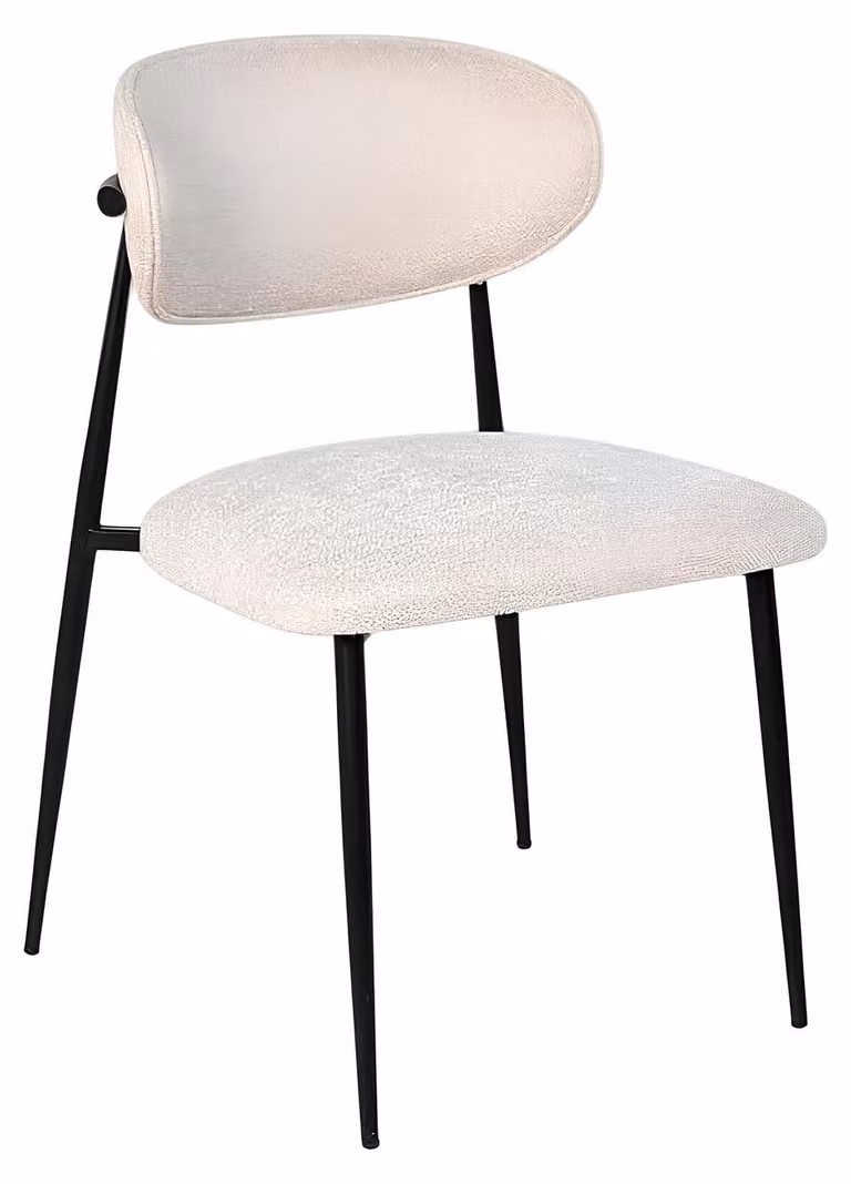 Weiß-Schwarze Rückenlehne Stühle Designer Sitzstühle Polsterstühle